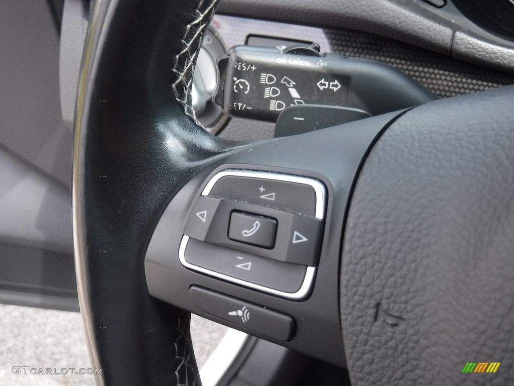 2015 Volkswagen Passat Sport Sedan Black/Moonrock Gray Steering Wheel Photo #139331369