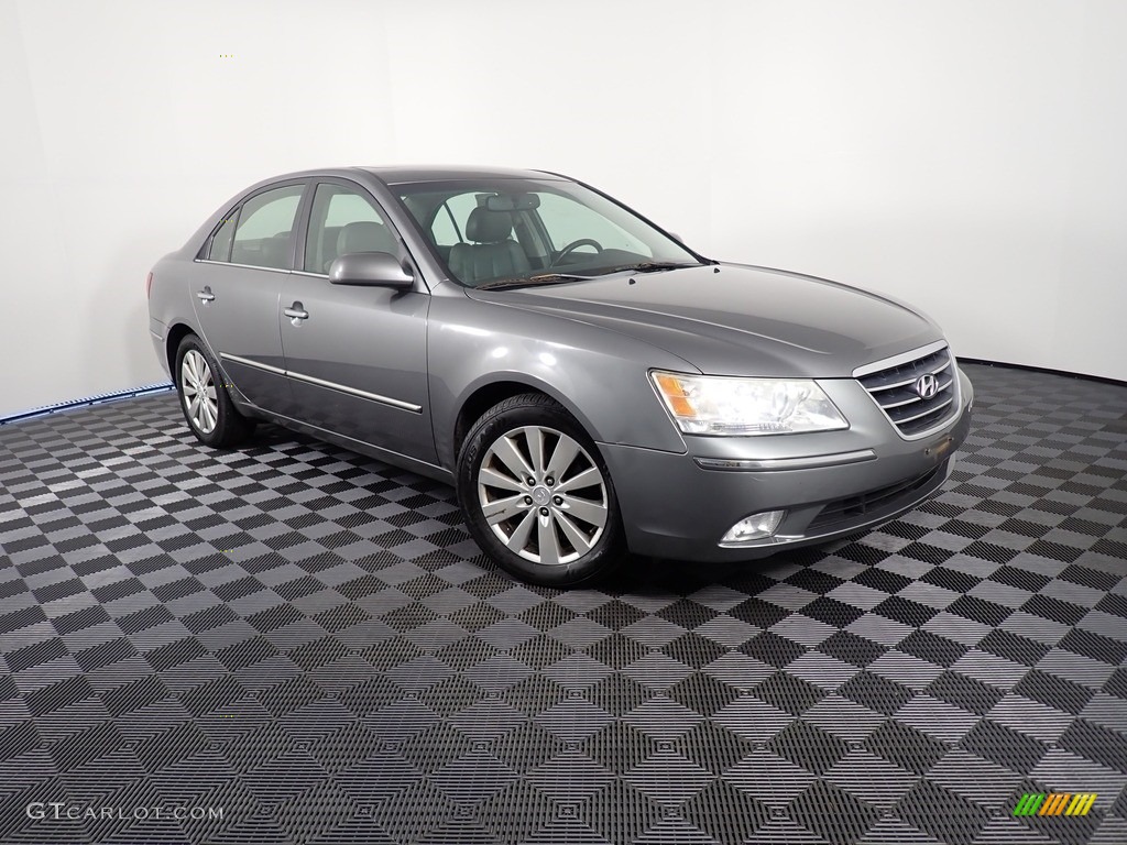 2009 Sonata Limited V6 - Willow Gray / Gray photo #4