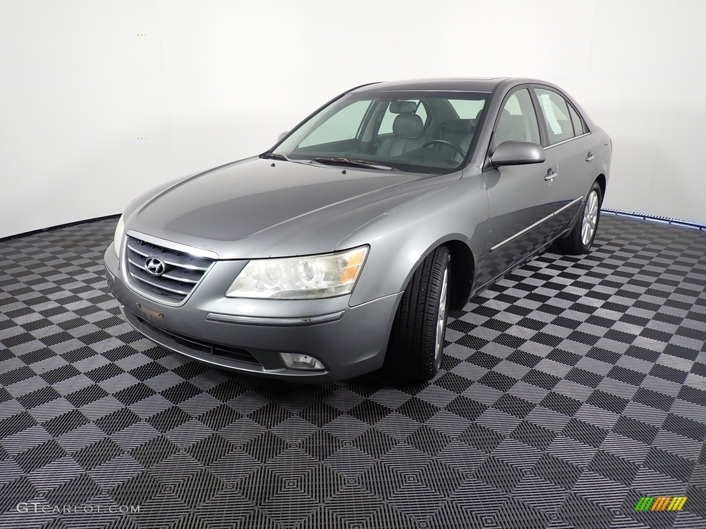2009 Sonata Limited V6 - Willow Gray / Gray photo #9