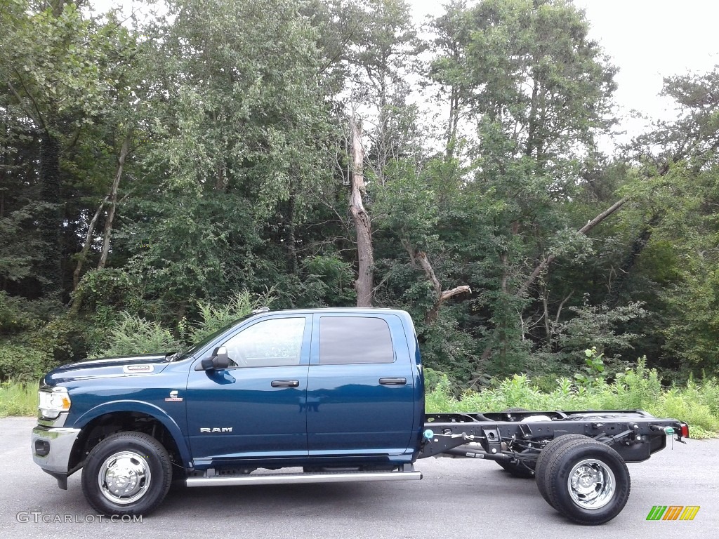 2020 3500 Tradesman Crew Cab 4x4 Chassis - Patriot Blue Pearl / Black/Diesel Gray photo #1