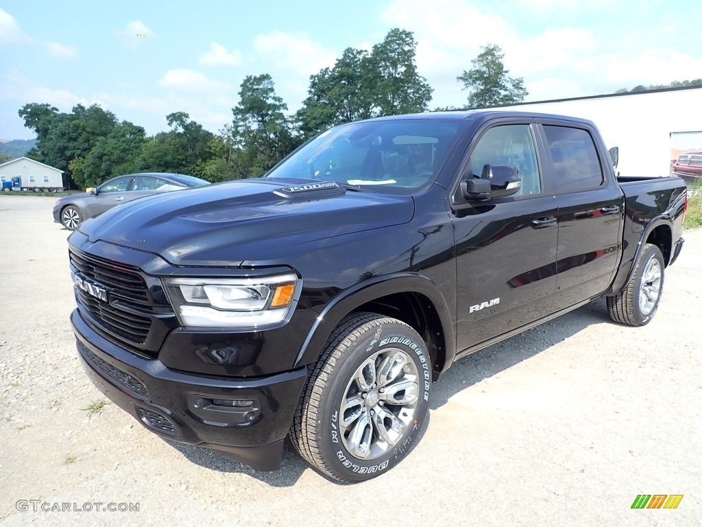 2020 1500 Laramie Crew Cab 4x4 - Diamond Black Crystal Pearl / Black photo #1