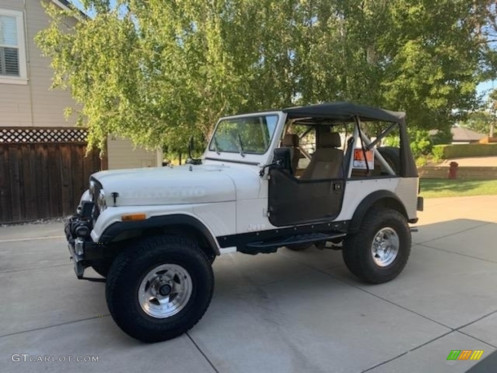 Olympic White Jeep CJ7