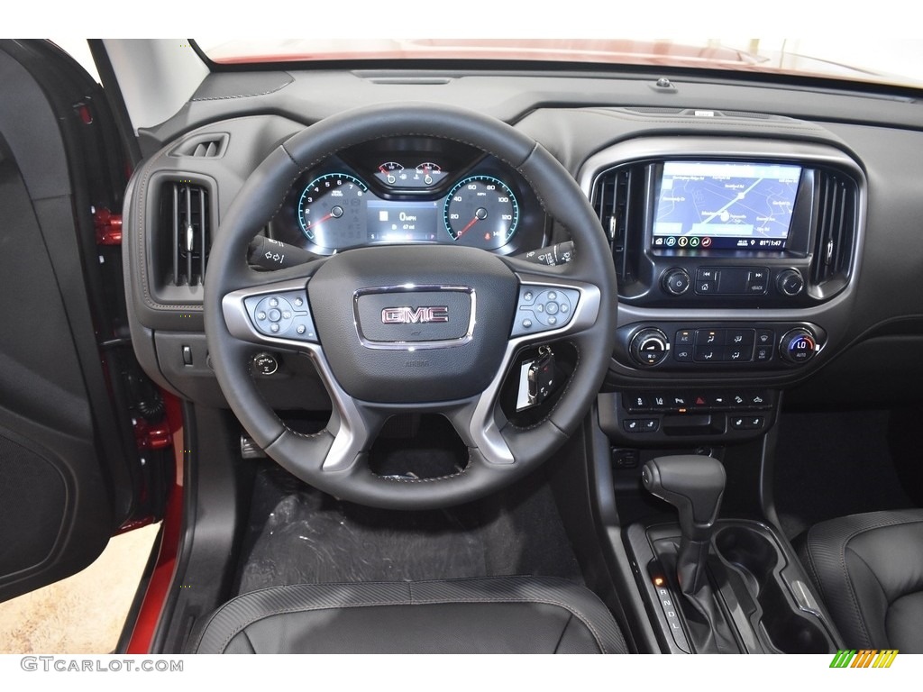 2021 GMC Canyon AT4 Crew Cab 4WD Jet Black Dashboard Photo #139339686