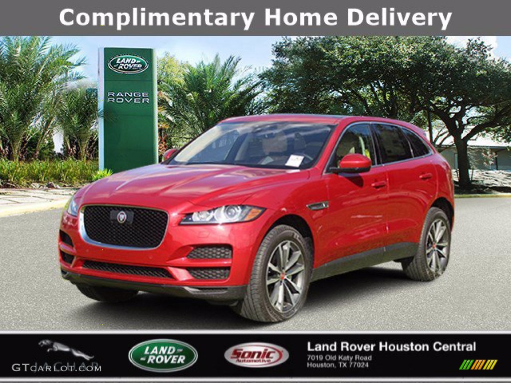 2020 F-PACE 25t Prestige - Firenze Red Metallic / Latte photo #1