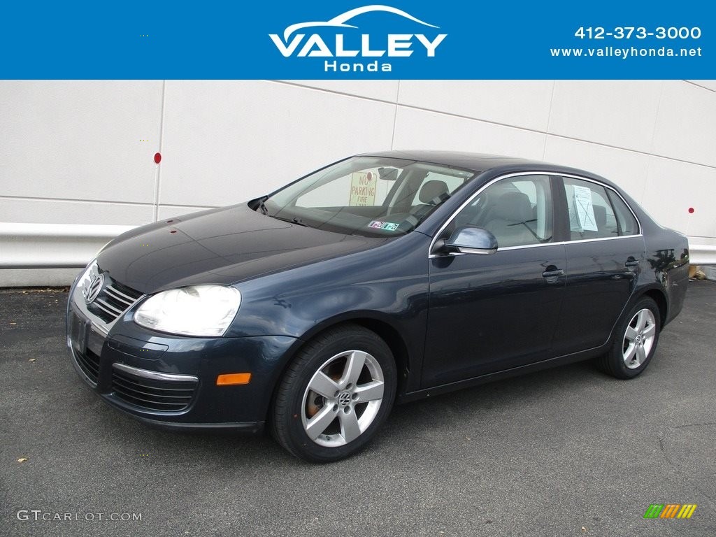 2008 Jetta SE Sedan - Blue Graphite Metallic / Art Grey photo #1