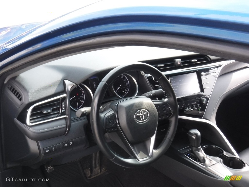 2018 Camry SE - Blue Streak Metallic / Black photo #15