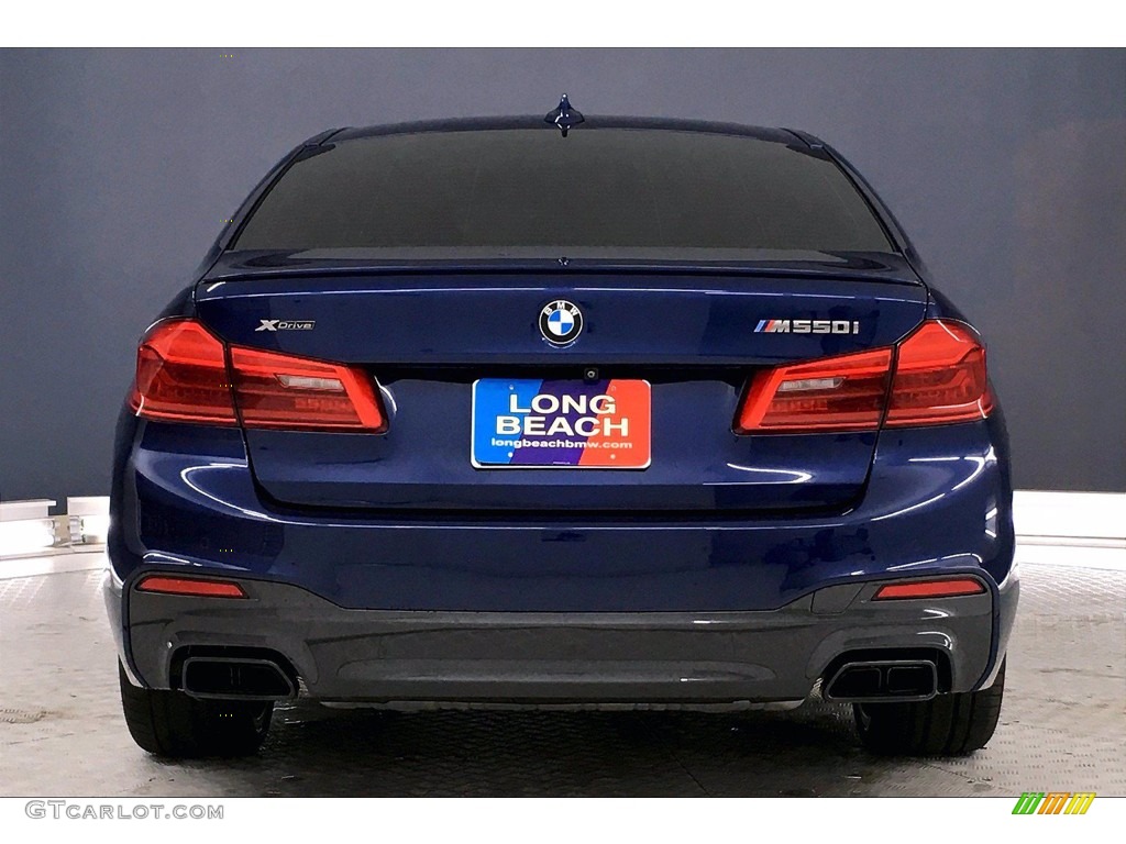 2018 5 Series M550i xDrive Sedan - Bluestone Metallic / Ivory White photo #3