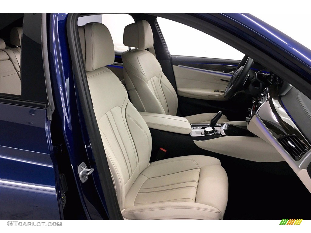 2018 5 Series M550i xDrive Sedan - Bluestone Metallic / Ivory White photo #6