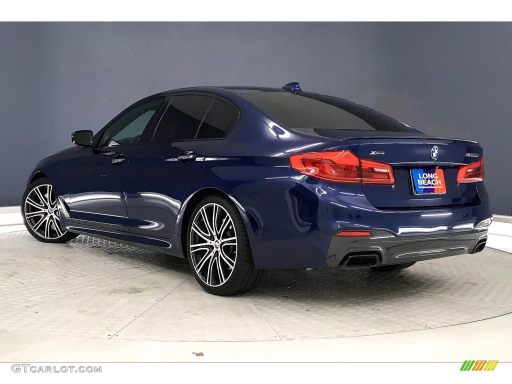 2018 5 Series M550i xDrive Sedan - Bluestone Metallic / Ivory White photo #10
