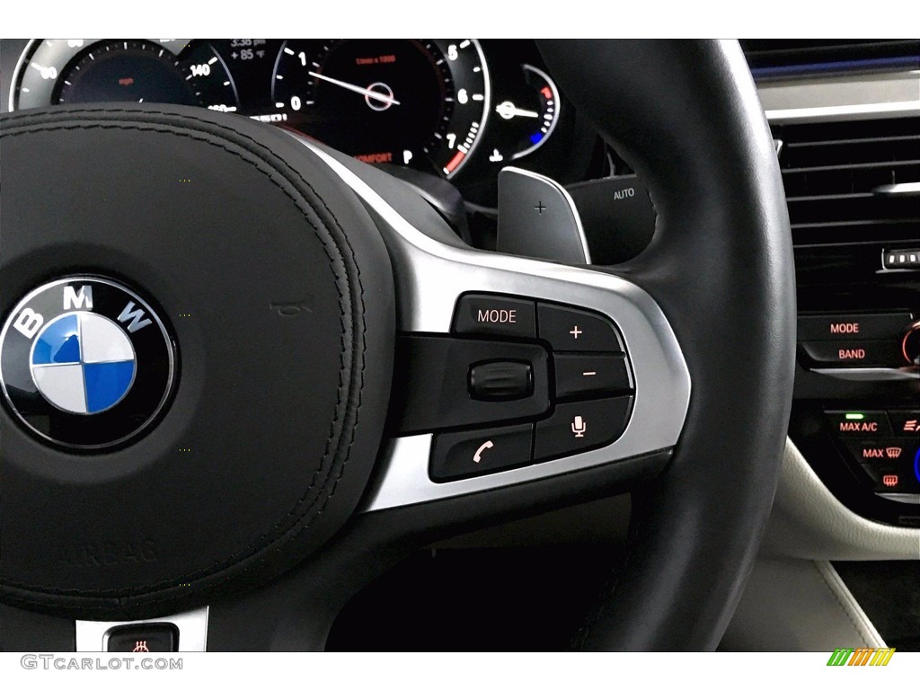 2018 5 Series M550i xDrive Sedan - Bluestone Metallic / Ivory White photo #19