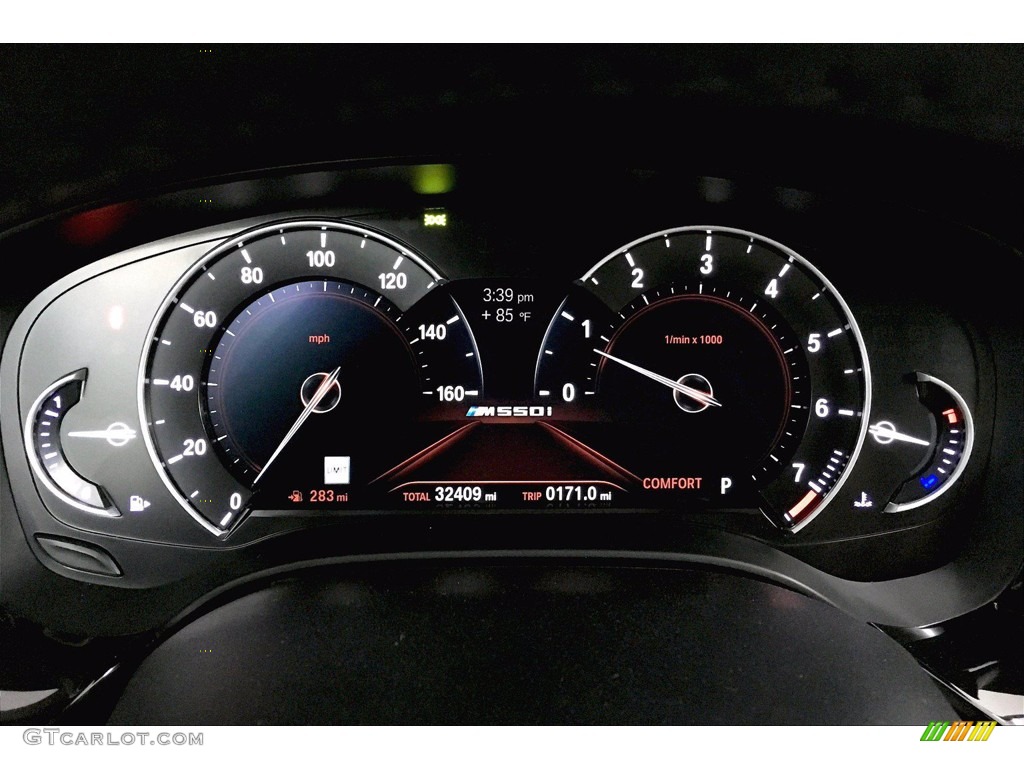 2018 5 Series M550i xDrive Sedan - Bluestone Metallic / Ivory White photo #20
