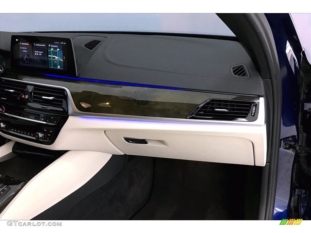 2018 5 Series M550i xDrive Sedan - Bluestone Metallic / Ivory White photo #22