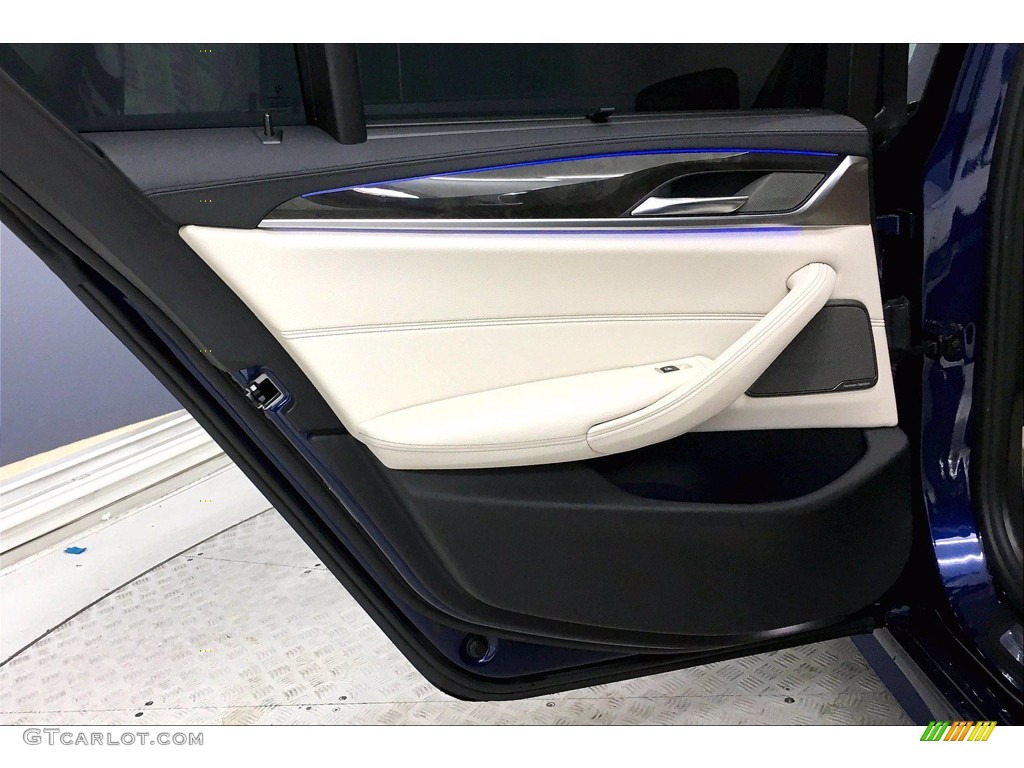 2018 5 Series M550i xDrive Sedan - Bluestone Metallic / Ivory White photo #25