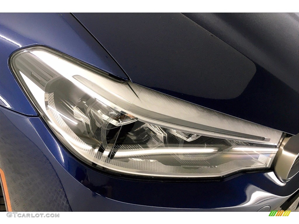 2018 5 Series M550i xDrive Sedan - Bluestone Metallic / Ivory White photo #26