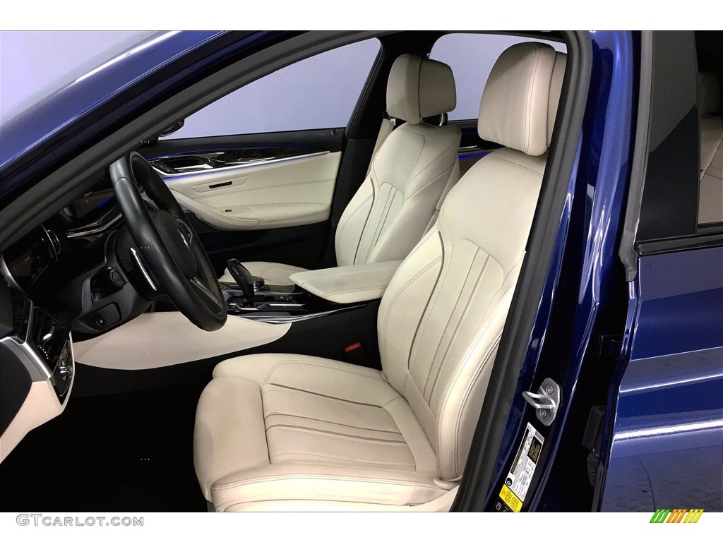 2018 5 Series M550i xDrive Sedan - Bluestone Metallic / Ivory White photo #28