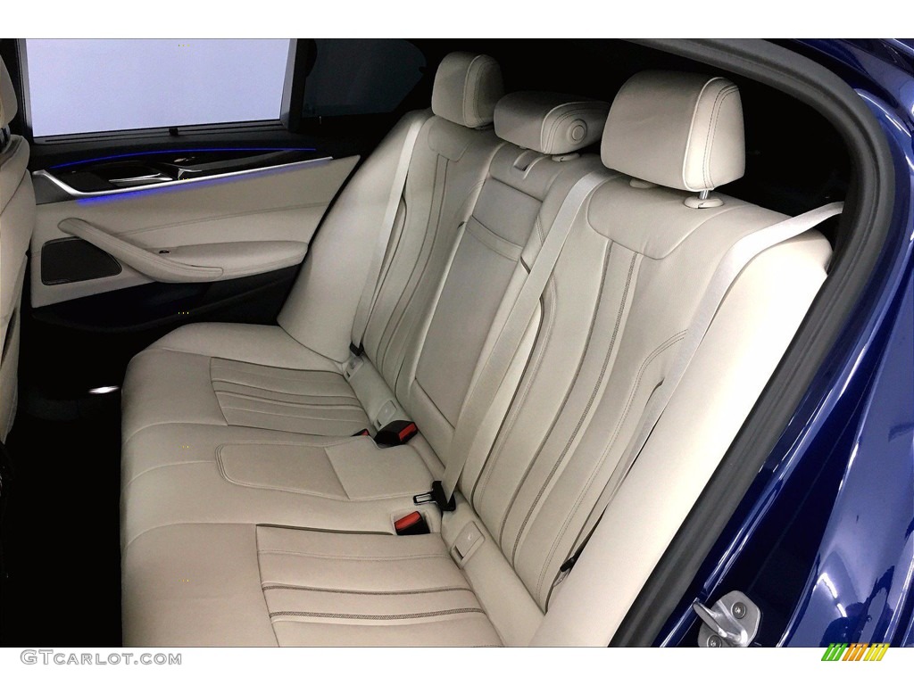 2018 5 Series M550i xDrive Sedan - Bluestone Metallic / Ivory White photo #30