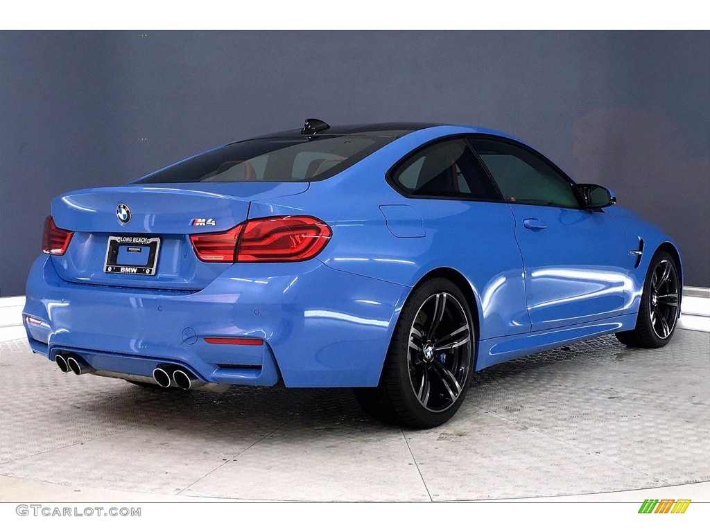 2018 M4 Coupe - Yas Marina Blue Metallic / Sakhir Orange/Black photo #13