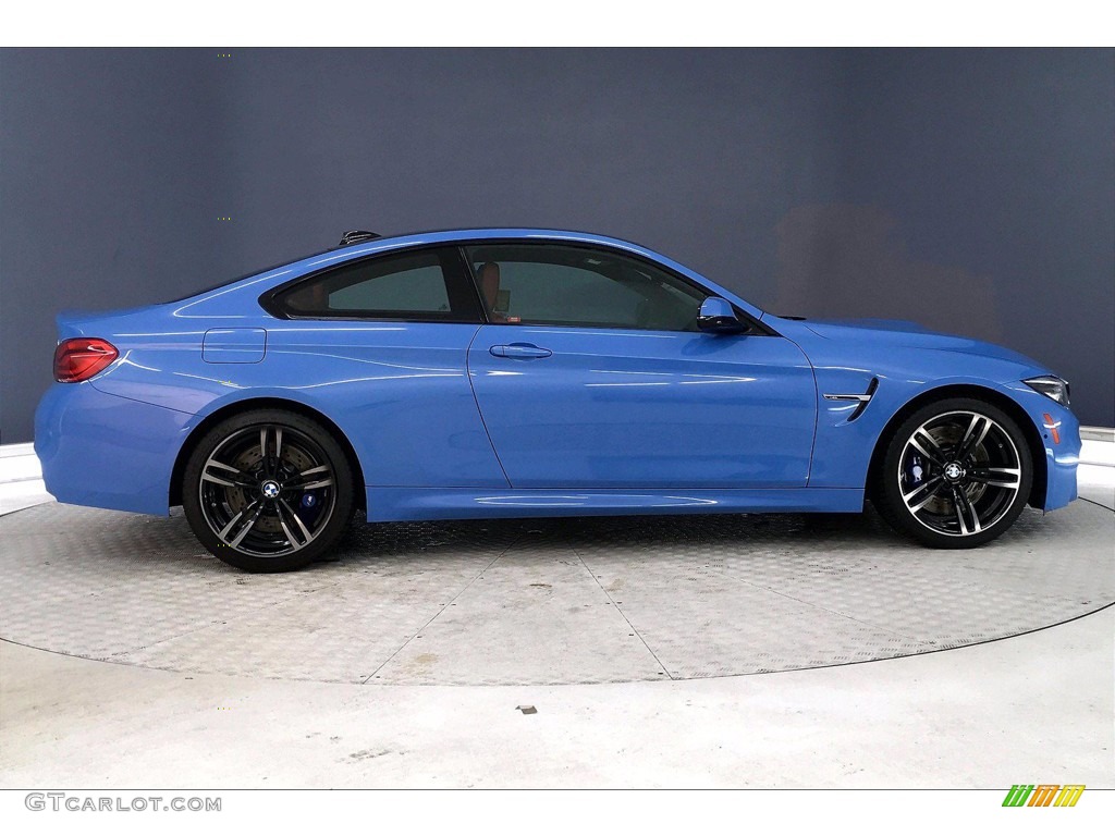 2018 M4 Coupe - Yas Marina Blue Metallic / Sakhir Orange/Black photo #14