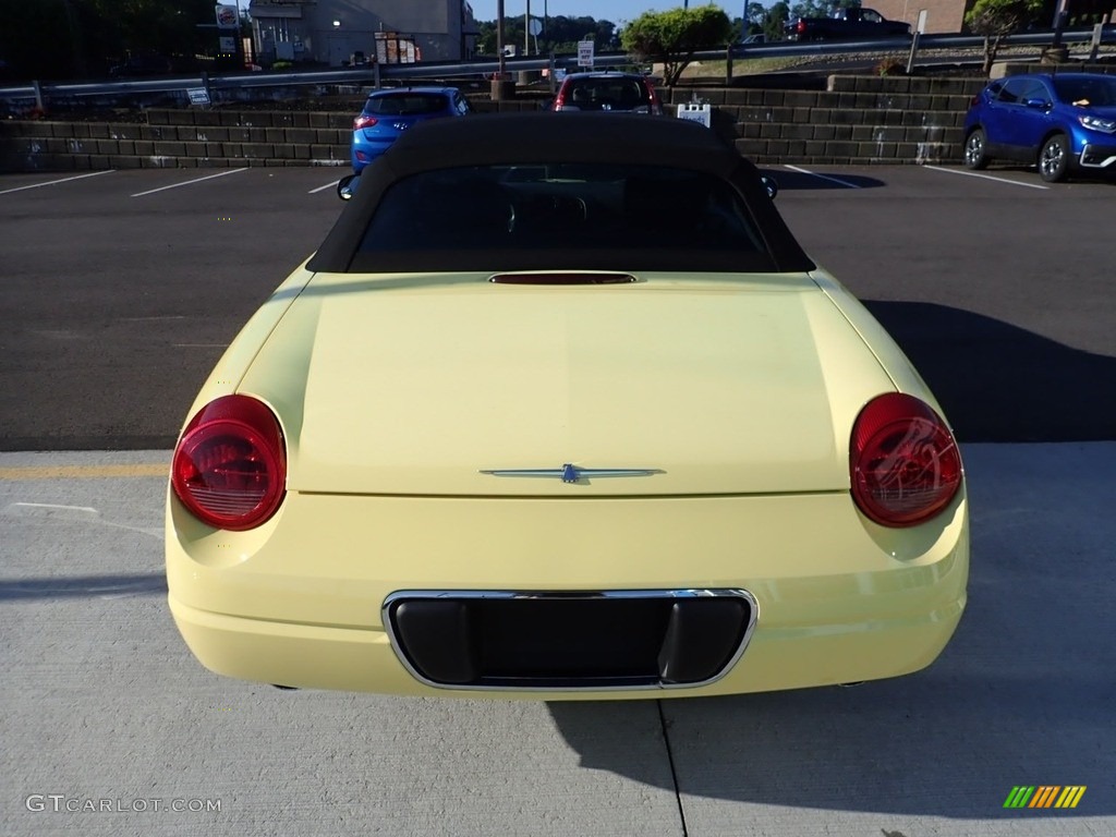 2002 Thunderbird Deluxe Roadster - Inspiration Yellow / Midnight Black photo #4