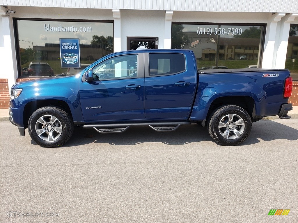 2020 Colorado Z71 Crew Cab 4x4 - Pacific Blue Metallic / Jet Black photo #1