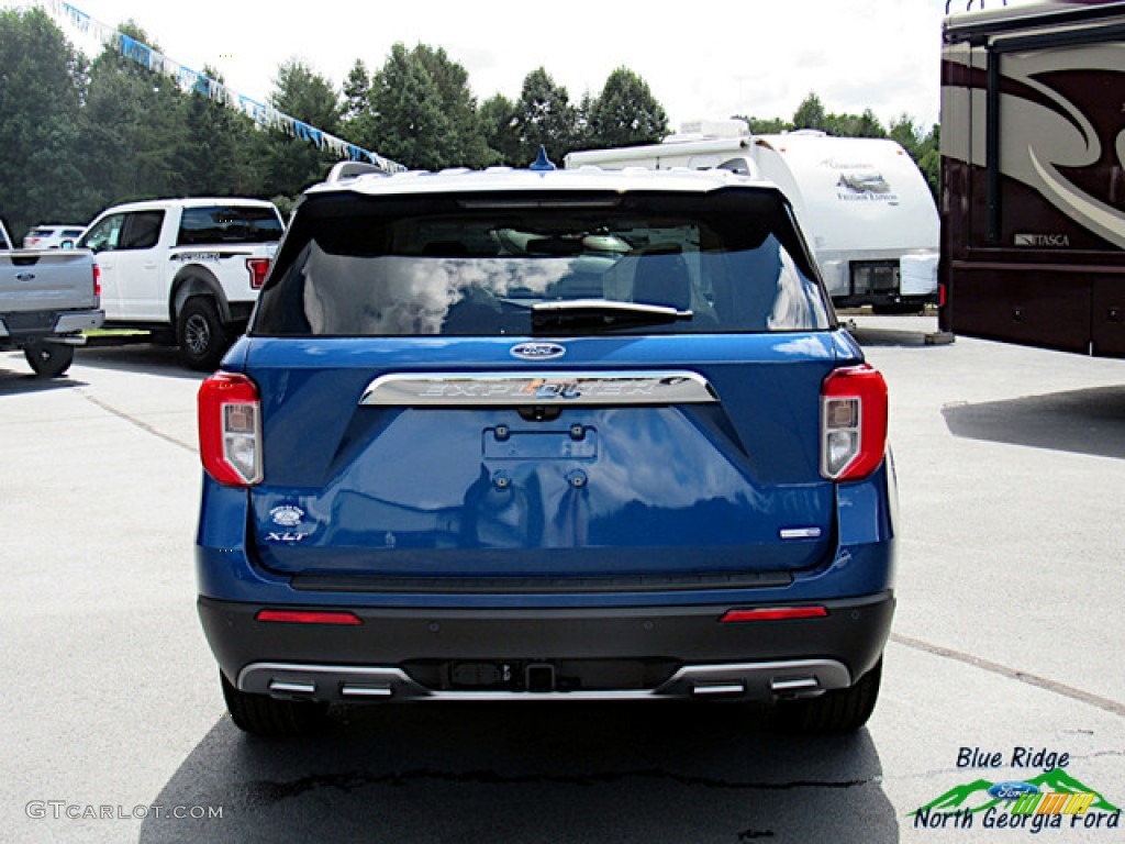 2020 Explorer XLT 4WD - Atlas Blue Metallic / Sandstone photo #4