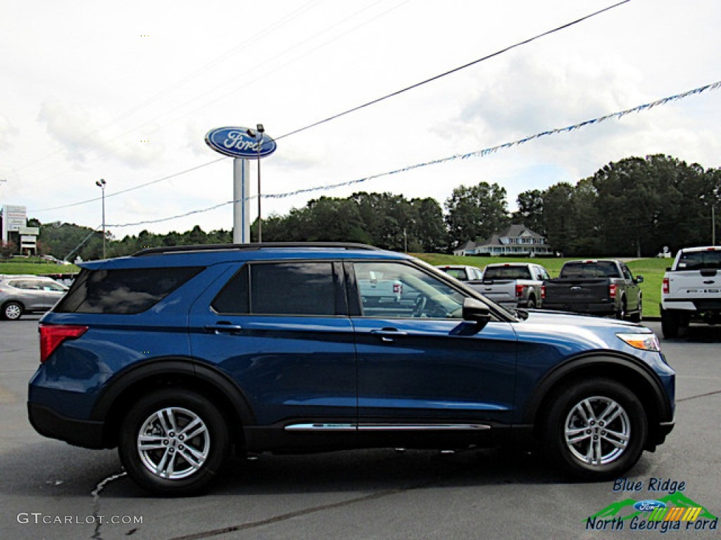 2020 Explorer XLT 4WD - Atlas Blue Metallic / Sandstone photo #6