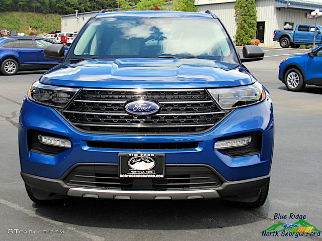 2020 Explorer XLT 4WD - Atlas Blue Metallic / Sandstone photo #8