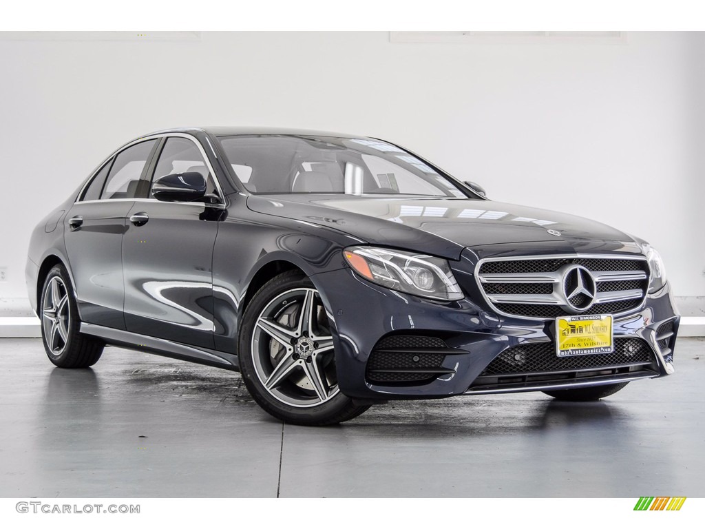 2018 E 300 Sedan - Lunar Blue Metallic / Macchiato Beige/Black photo #12