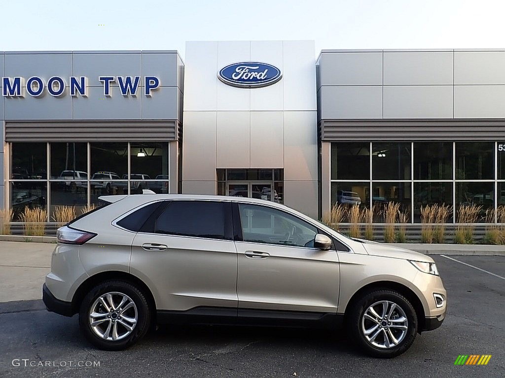 2017 Edge Titanium AWD - White Gold Metallic / Ceramic photo #1