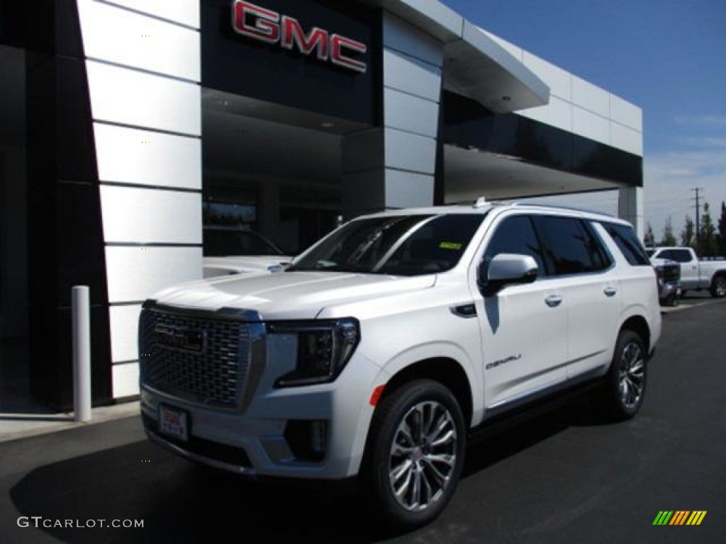 2021 Yukon Denali 4WD - White Frost Tricoat / Jet Black photo #1