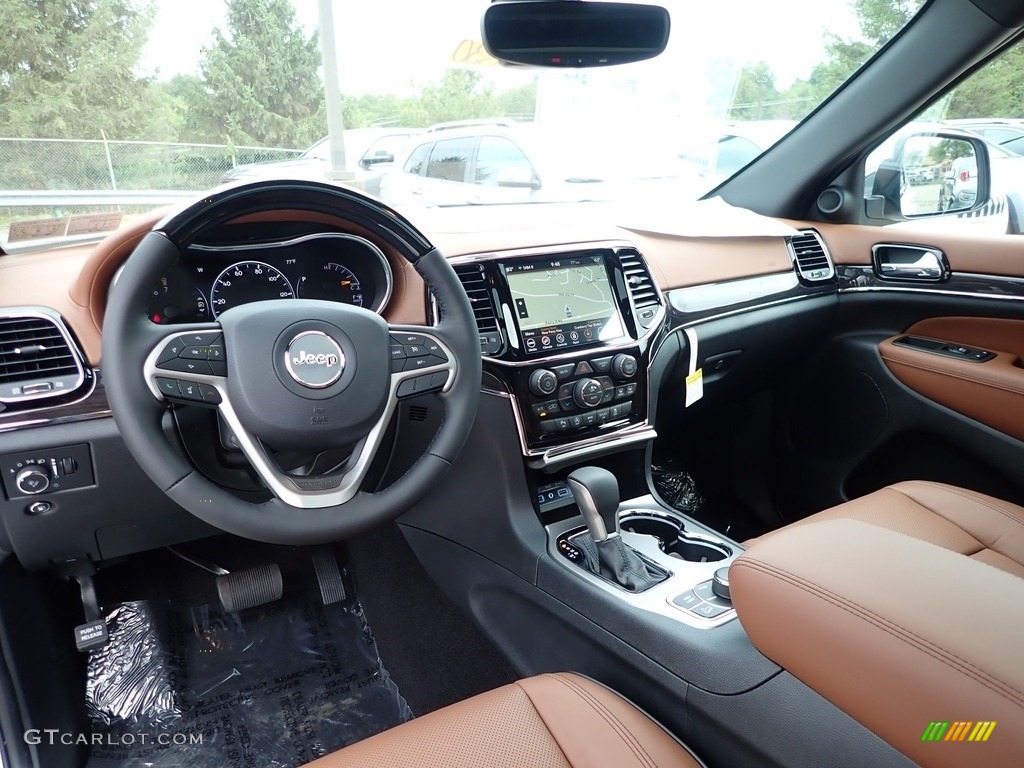 Black Interior 2020 Jeep Grand Cherokee Overland 4x4 Photo #139358959
