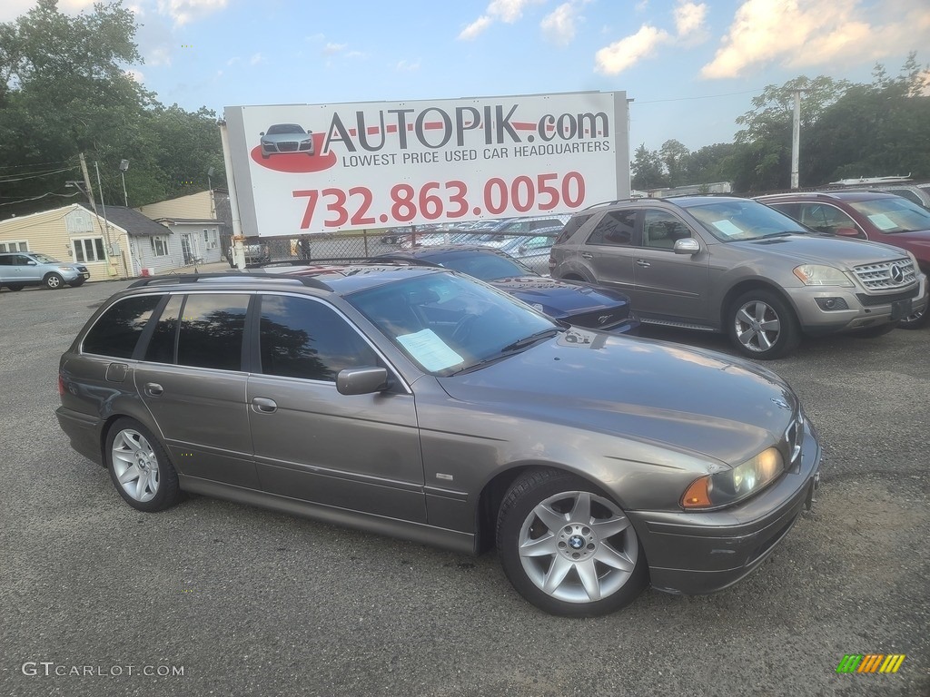 2002 5 Series 525i Wagon - Sterling Grey Metallic / Grey photo #1