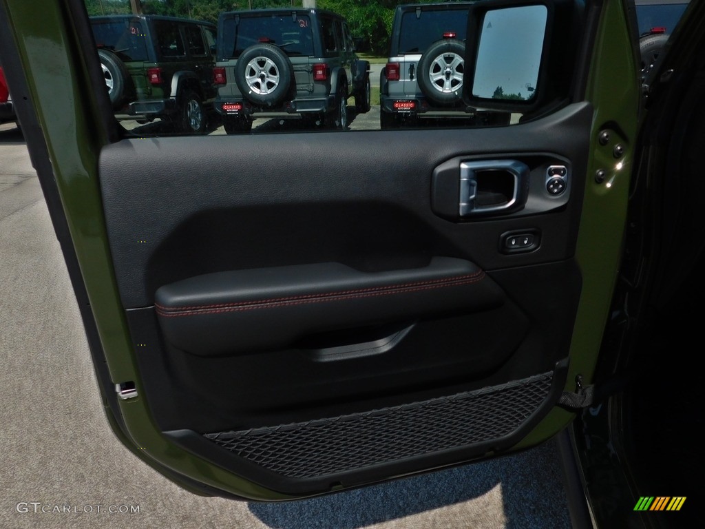 2021 Jeep Wrangler Unlimited Rubicon 4x4 Black Door Panel Photo #139360279