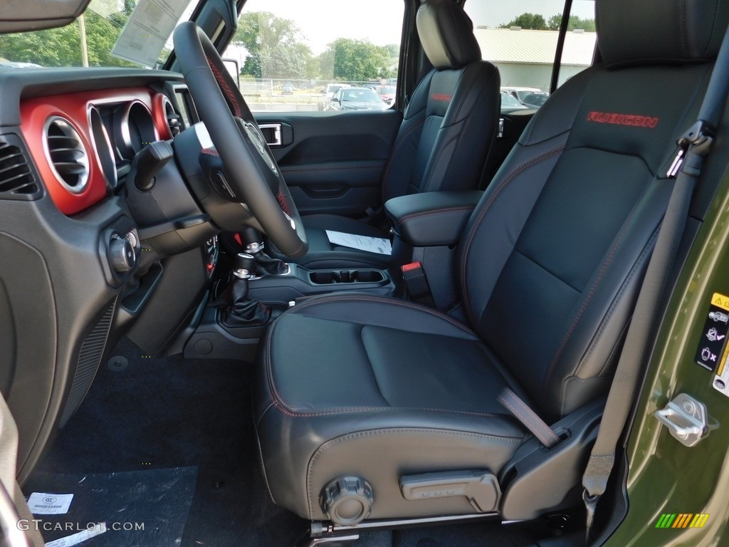Black Interior 2021 Jeep Wrangler Unlimited Rubicon 4x4 Photo #139360303