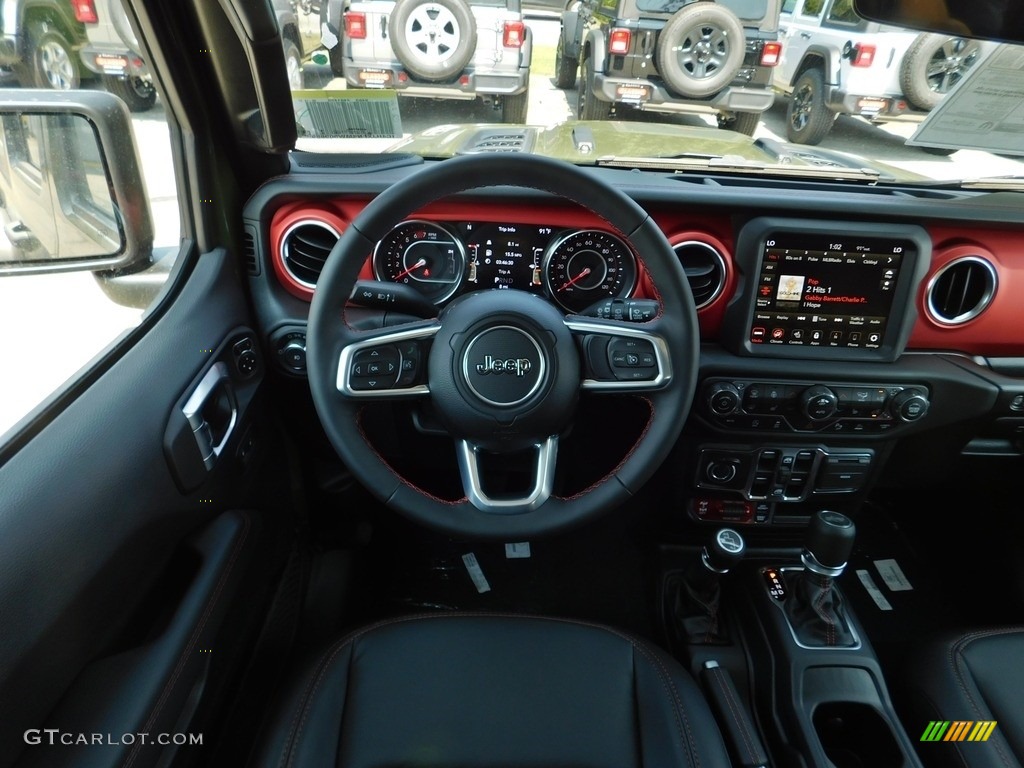 2021 Jeep Wrangler Unlimited Rubicon 4x4 Black Dashboard Photo #139360354