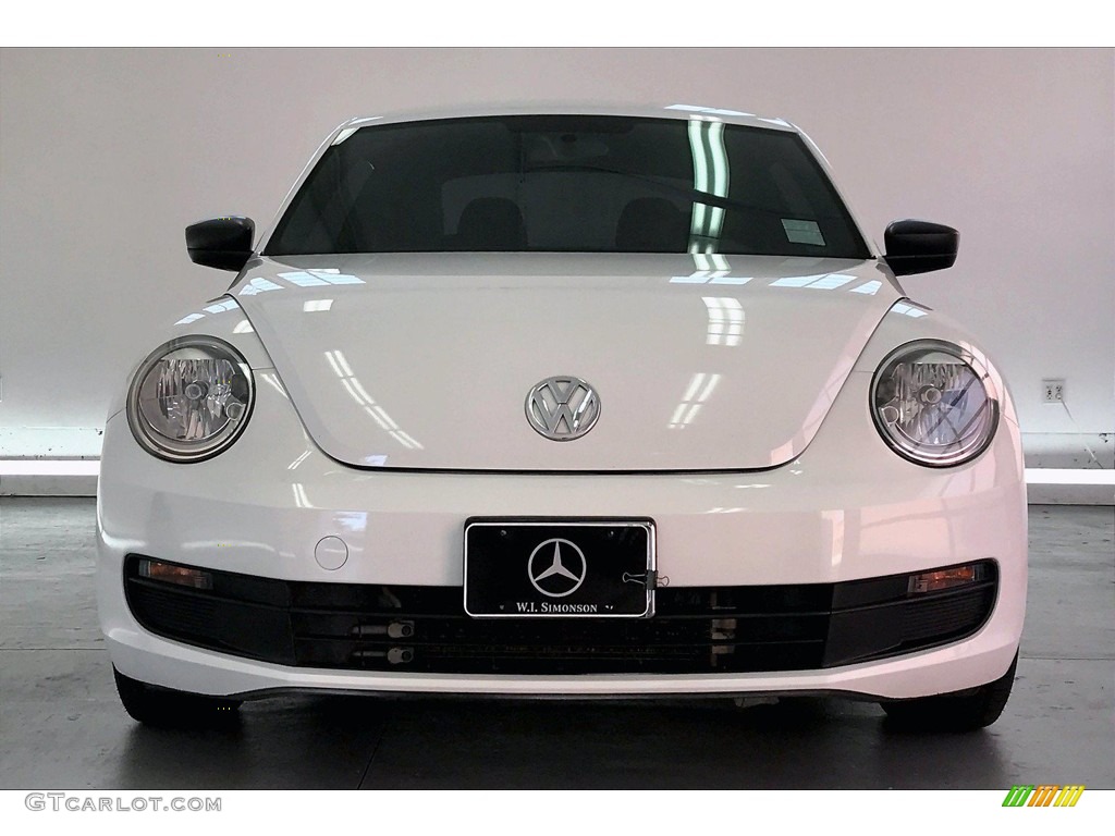 2015 Beetle 1.8T Classic - Pure White / Classic Beige/Brown Cloth photo #2