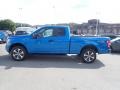 2020 Velocity Blue Ford F150 STX SuperCab 4x4  photo #6