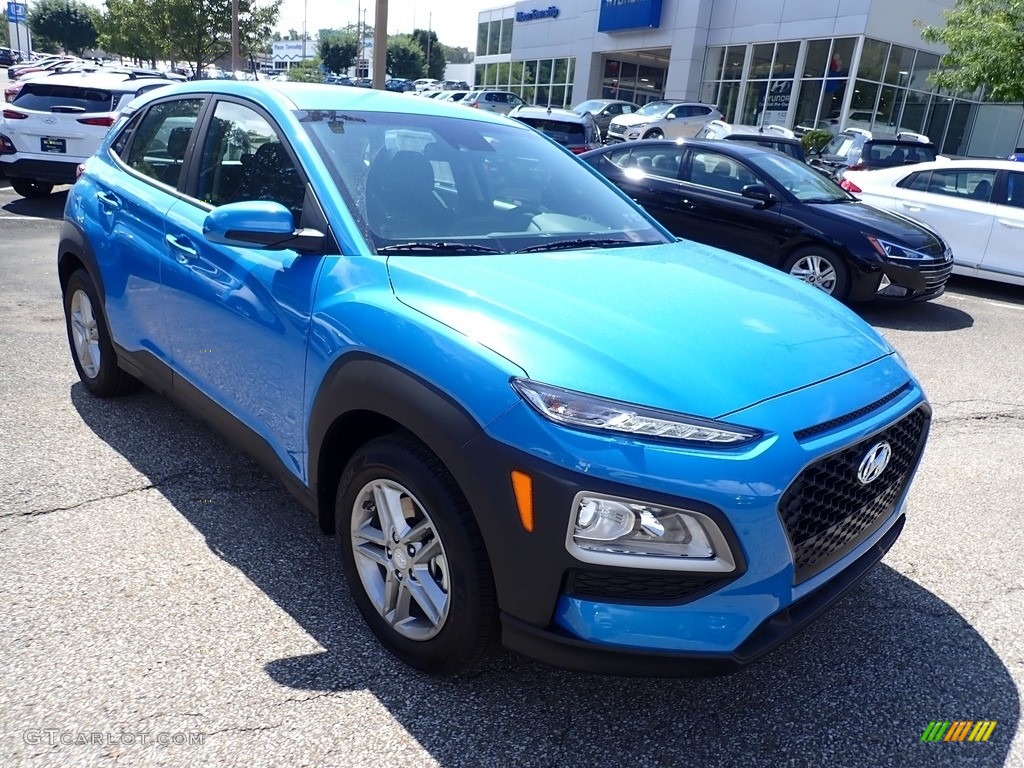 2021 Kona SE AWD - Surf Blue / Black photo #3