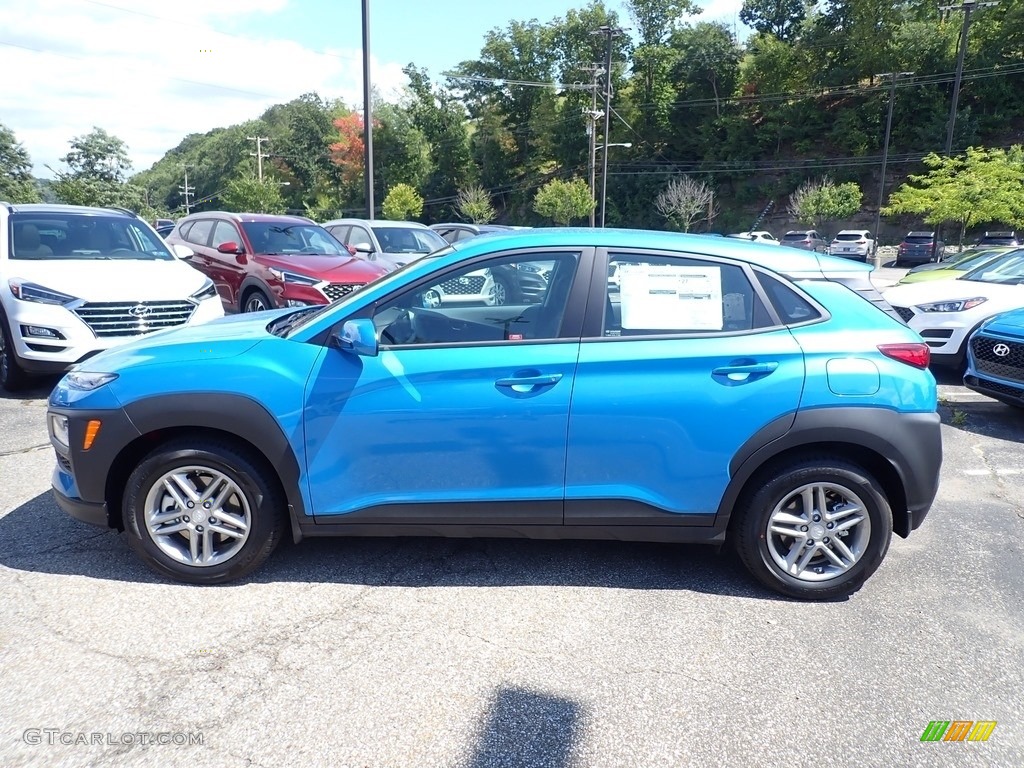 2021 Kona SE AWD - Surf Blue / Black photo #6