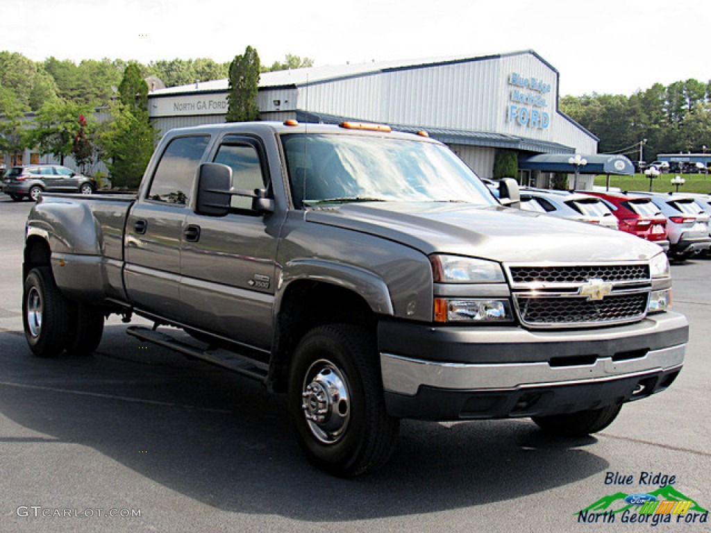 2007 Silverado 3500HD Classic LT Crew Cab 4x4 Dually - Graystone Metallic / Dark Charcoal photo #7