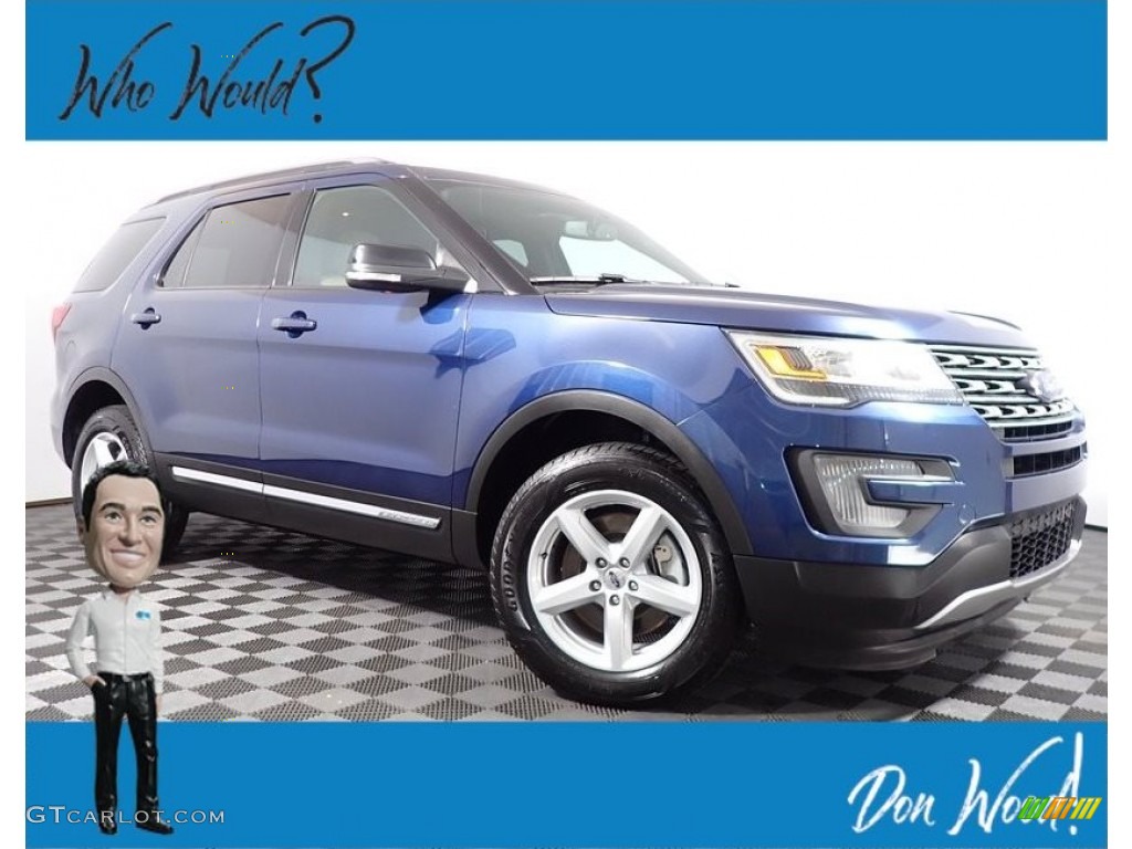 2017 Explorer XLT 4WD - Blue Jeans / Medium Light Camel photo #1