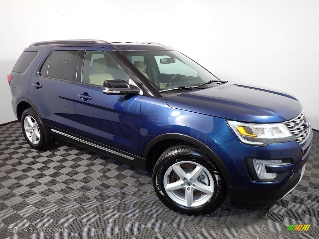 2017 Explorer XLT 4WD - Blue Jeans / Medium Light Camel photo #2