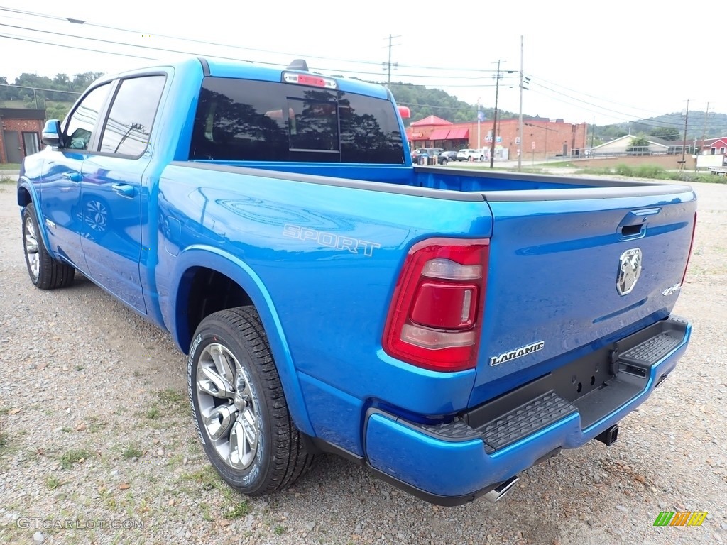 2020 1500 Laramie Crew Cab 4x4 - Hydro Blue Pearl / Black photo #4