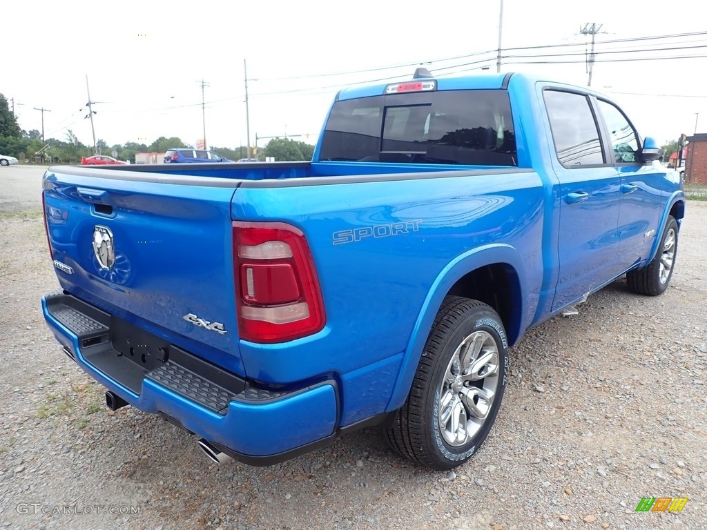2020 1500 Laramie Crew Cab 4x4 - Hydro Blue Pearl / Black photo #6