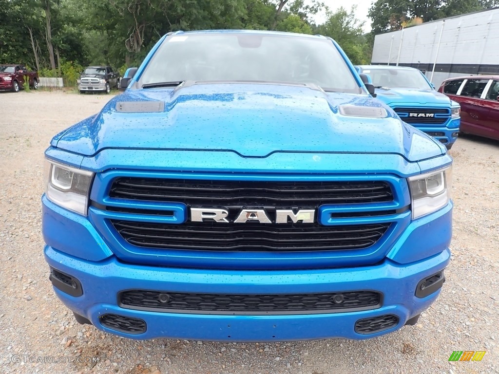 2020 1500 Laramie Crew Cab 4x4 - Hydro Blue Pearl / Black photo #9