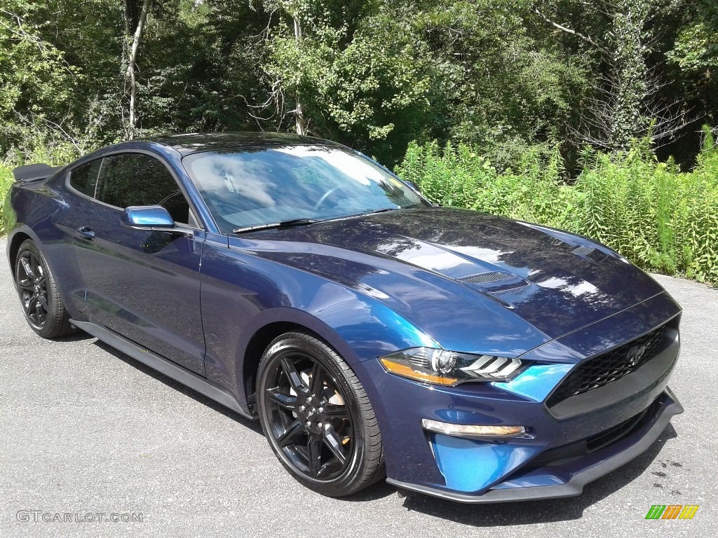 Kona Blue 2019 Ford Mustang EcoBoost Fastback Exterior Photo #139372865