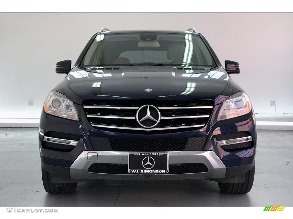2014 ML 350 - Lunar Blue Metallic / Almond Beige photo #2