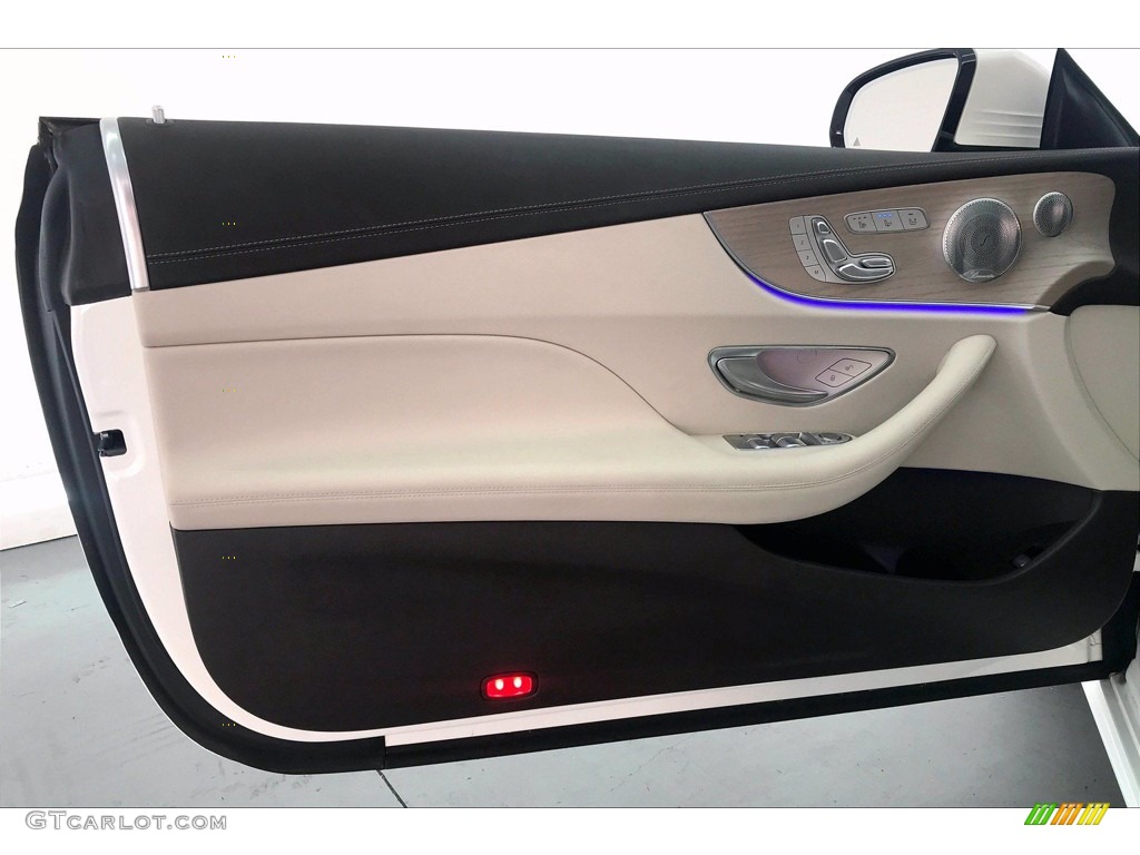 2018 Mercedes-Benz E 400 4Matic Coupe Macchiato Beige/Black Door Panel Photo #139377686