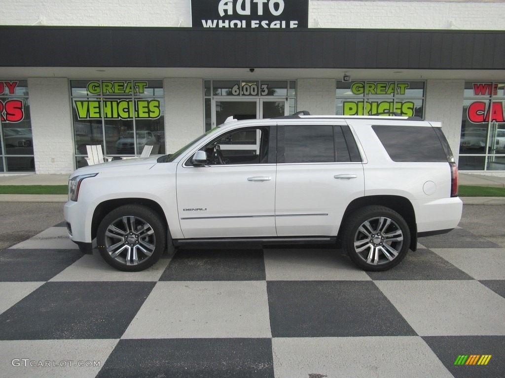 2019 Yukon Denali 4WD - White Frost Tintcoat / Cocoa/Shale photo #1