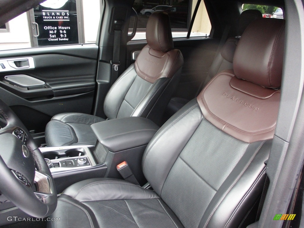 Ebony Interior 2020 Ford Explorer Platinum 4WD Photo #139380235